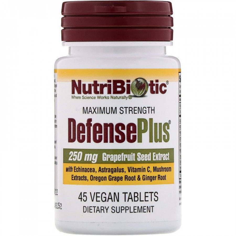 DefensePlus, защитная сила иммунитета, NutriBiotic, 45 таблеток