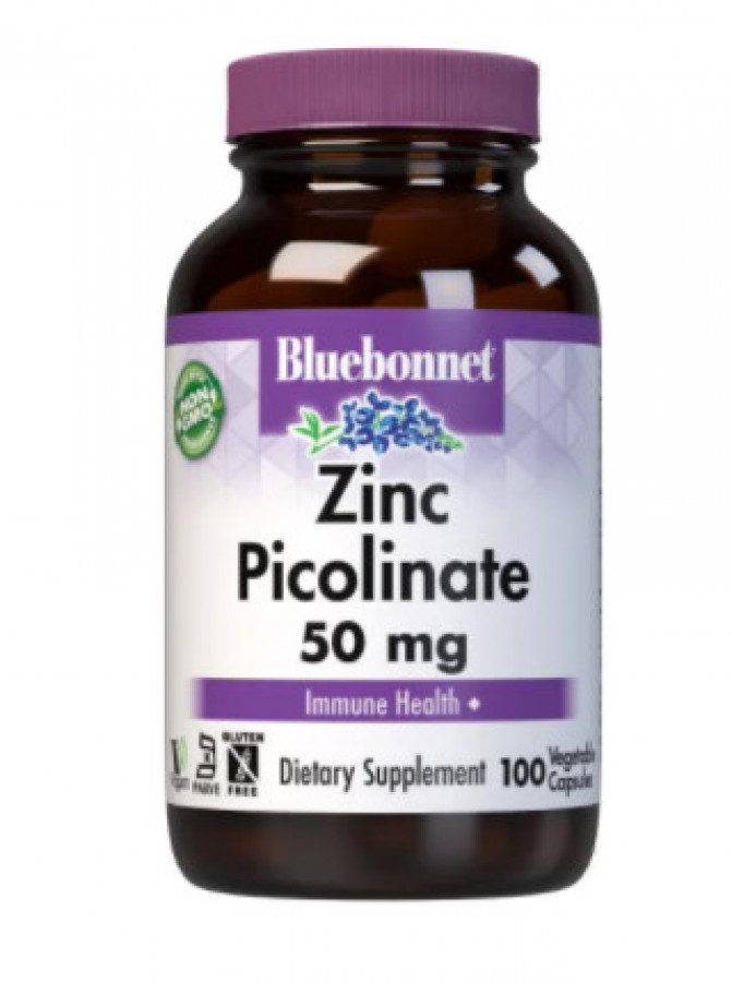 Пиколинат цинка "Zinc Picolinate" Bluebonnet Nutrition, 50 мг, 100 капсул