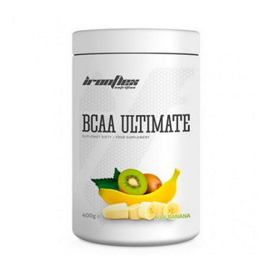 Аминокислоты ВСАА и цитруллин малат "BCAA Ultimate" IronFlex, зеленое яблоко, 400 г