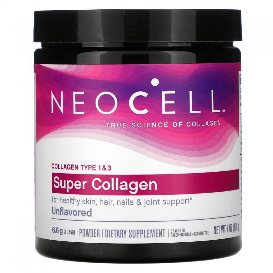 Супер Коллаген тип 1 и 3 "Super Collagen peptides" Neocell, 198 г