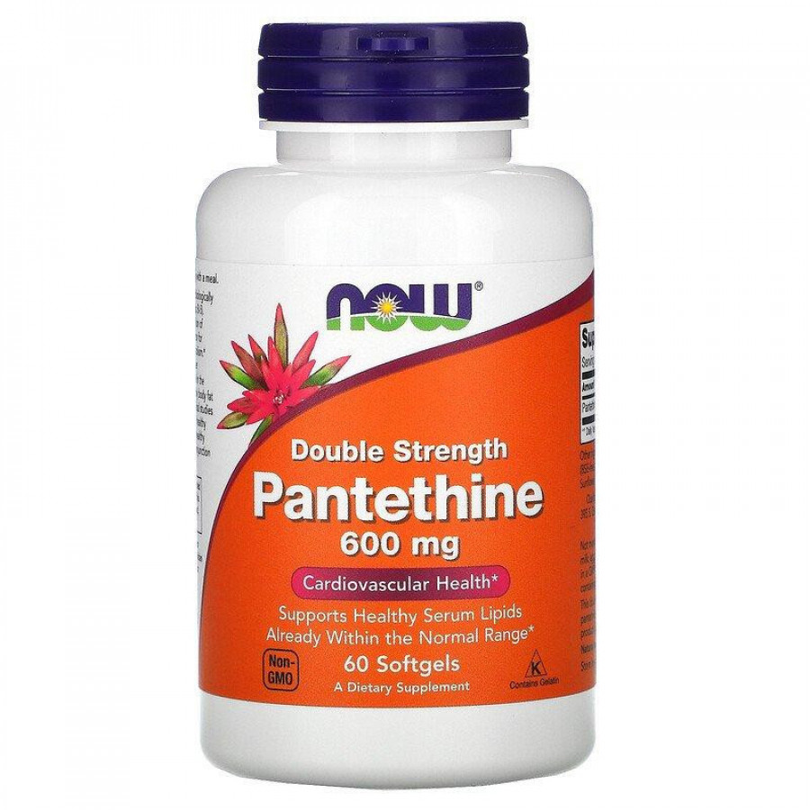 Пантетин, двойная сила "Pantethine 600 mg double strength"  Now Foods, 60 капсул