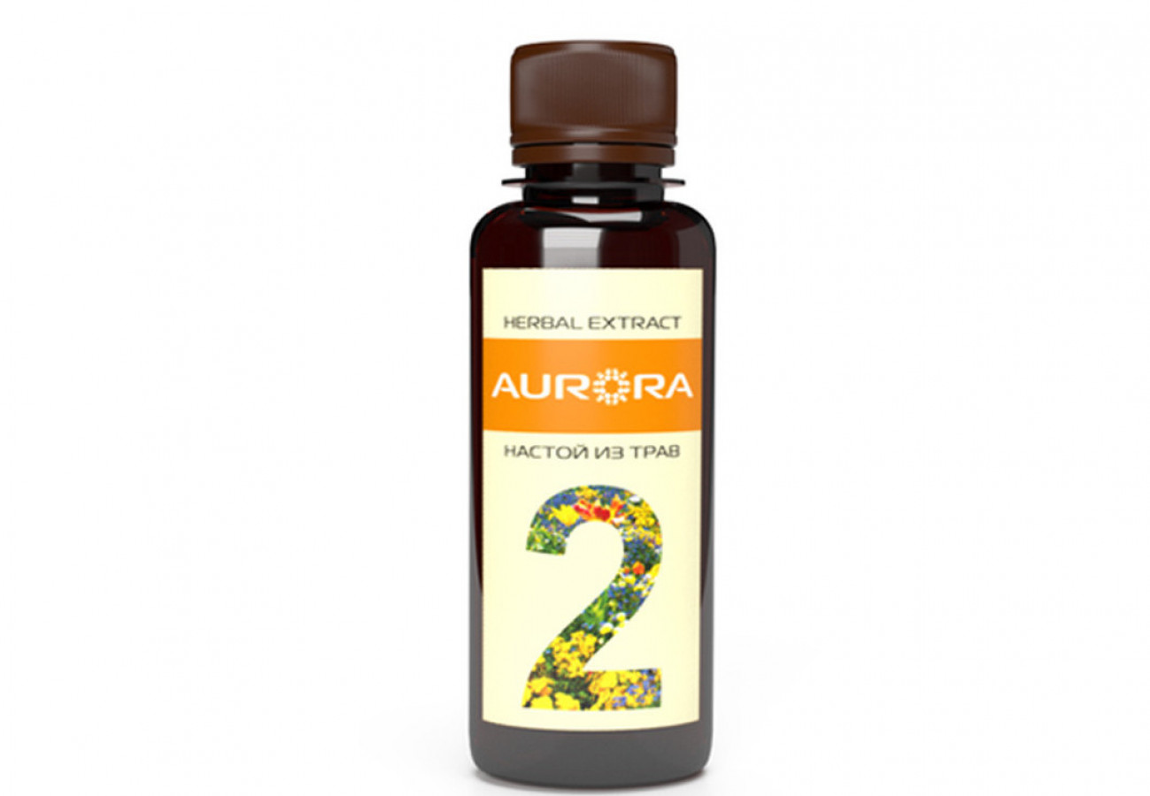 Настой Трав №2, Aur-ora, напиток для очищения организма и детоксикации, 100 мл