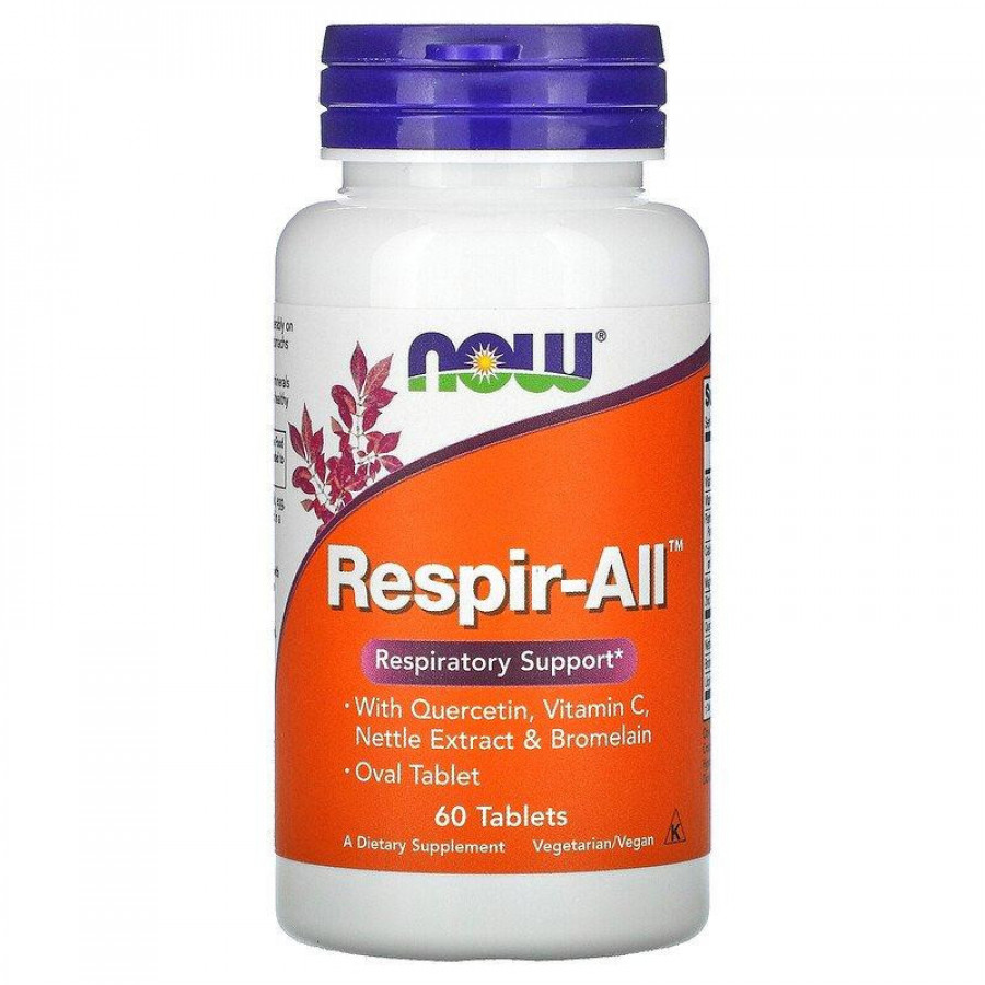 Добавка для дыхательной системы "Respir-All" Now Foods, 60 таблеток