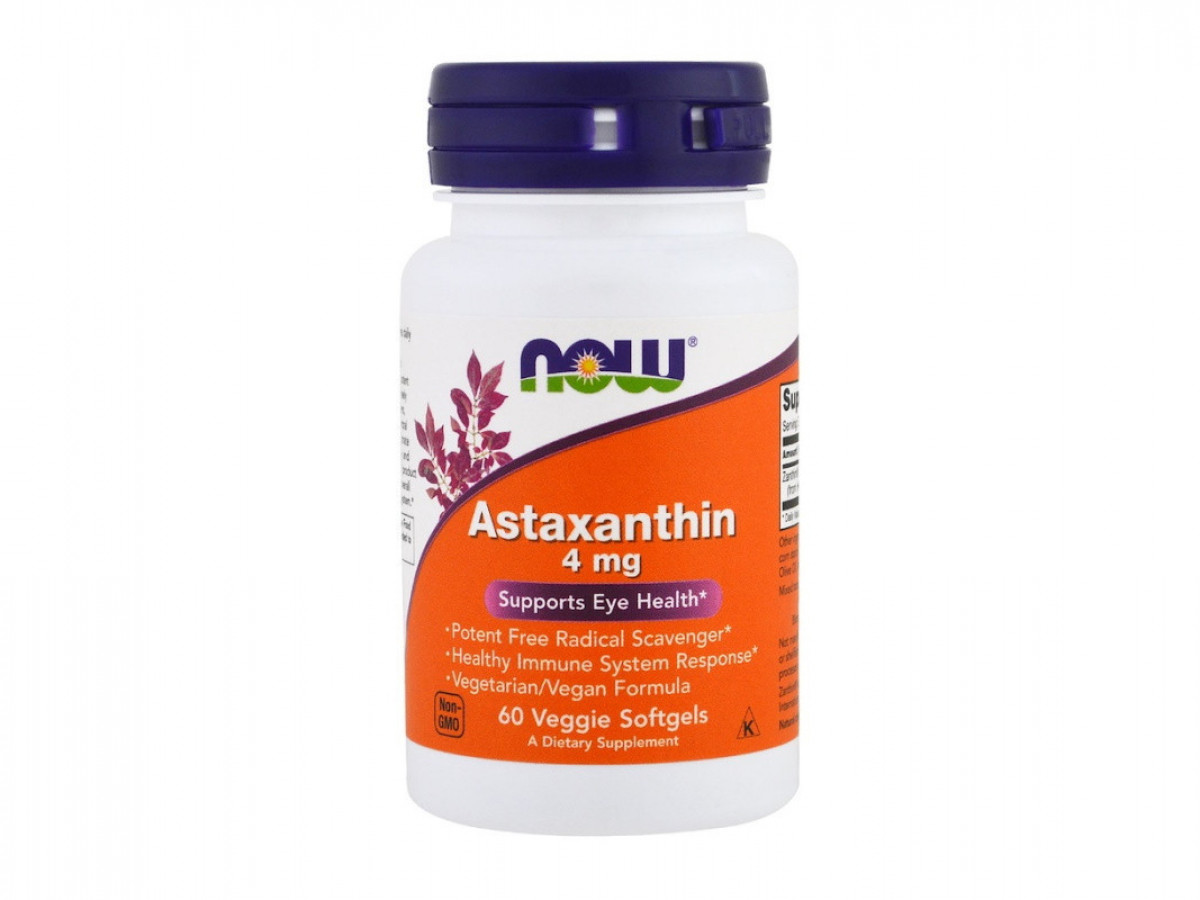 Астаксантин "Astaxanthin" Now Foods, 4 мг, 60 капсул