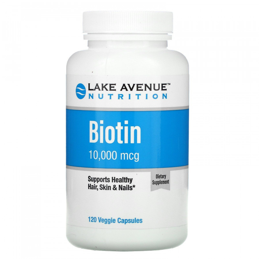 Биотин, Biotin, Lake Avenue Nutrition, 10000 мкг, 120 вегетарианских капсул