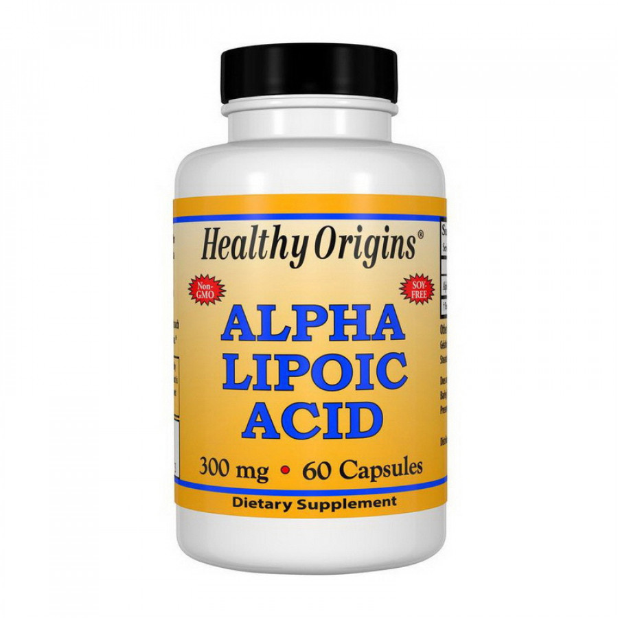 Альфа-липоевая кислота "Alpha-Lipoic Acid" Healthy Origins, 300 мг, 60 капсул