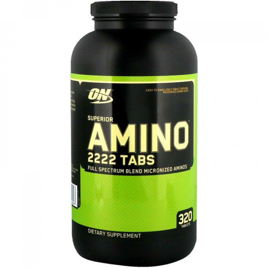 Комплекс аминокислот сывороточного, соевого белка "Amino 2222" Optimum Nutrition, 320 таблеток