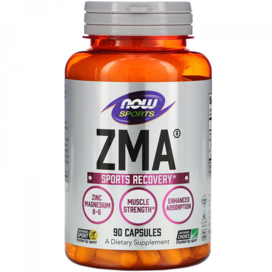 ZMA, восстановление после занятий спортом, Now Foods, 90 капсул