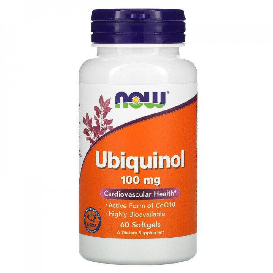 Убихинол CoQH-CF "Ubiquinol" 100 мг, Now Foods, 60 капсул