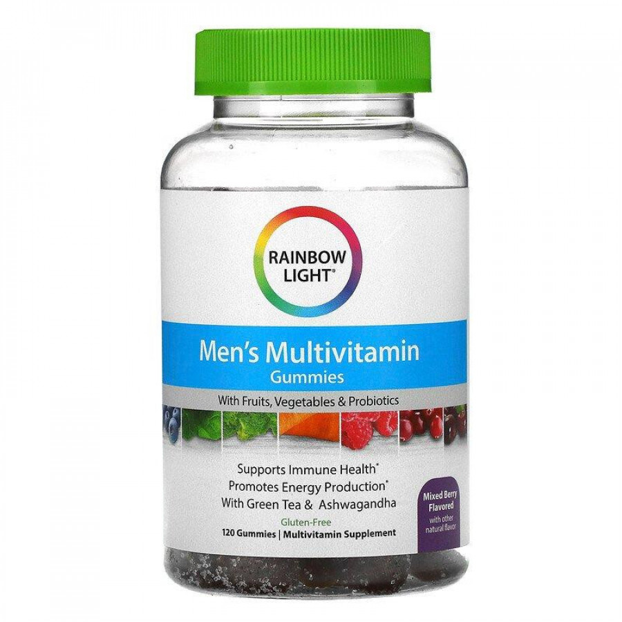 Комплекс витаминов для мужчин "Men's Multivitamin Gummies" Rainbow light, 120 жевательных конфет
