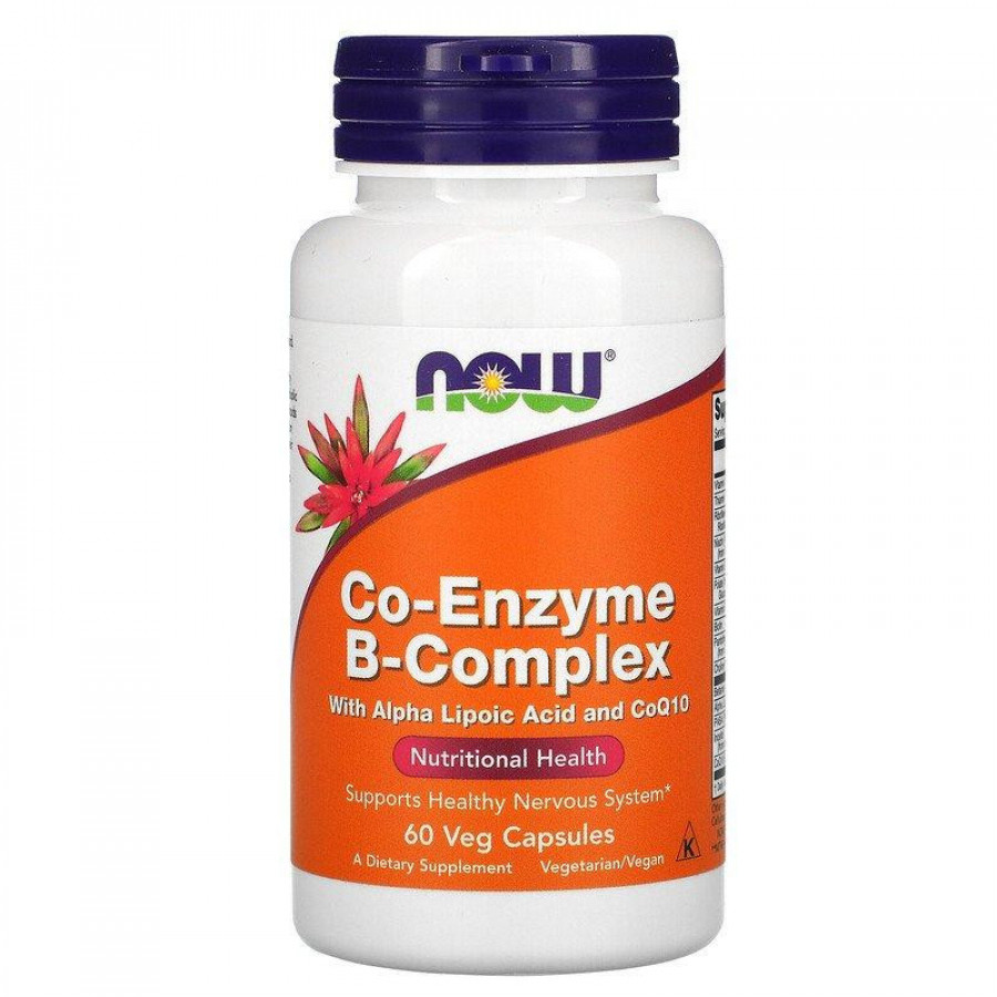Комплекс коферментов группы В "Co-Enzyme B-Complex" Now Foods, 60 капсул