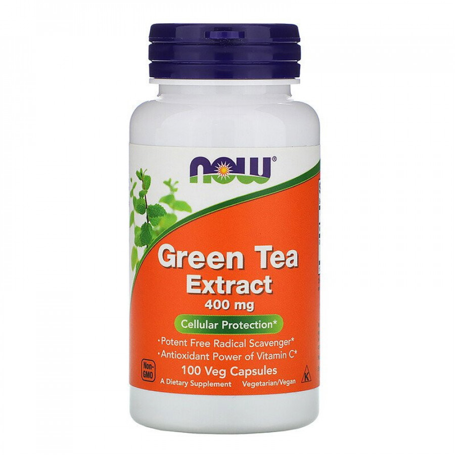 Экстракт зеленого чая "Green Tea Extract" 400 мг, Now Foods, 100 капсул