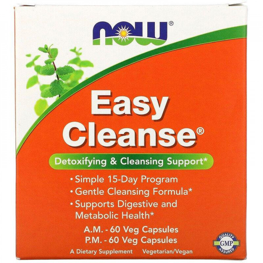 Средство для детоксикации и очищения мочевыводящих путей "Easy Cleanse" Now Foods, 120 капсул (2 по 60 капсул)