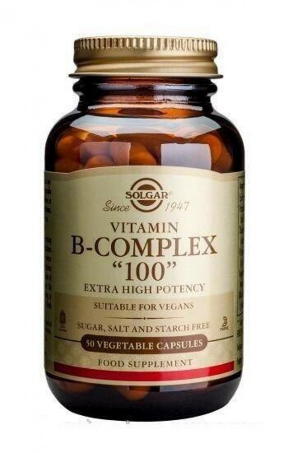 Комплекс витаминов группы B "Vitamin B-Complex 100" Solgar, 50 капсул