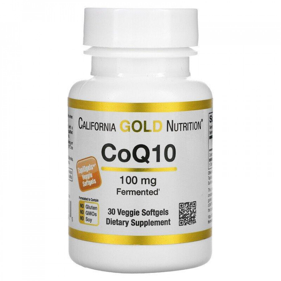 CoQ10, California Gold Nutrition, кофермент Q10 USP 100 мг, 30 капсул