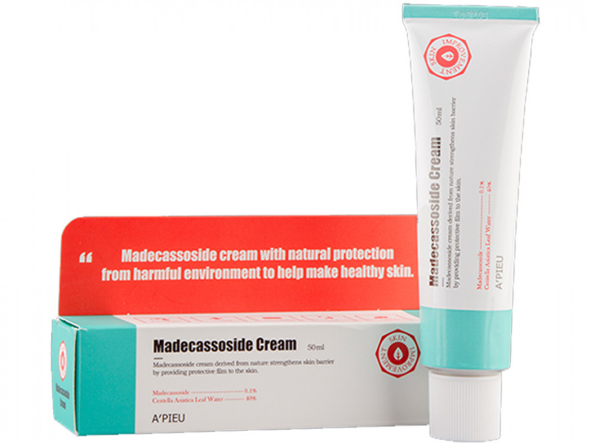 Крем Madecassoside Cream, A'pieu, увлажняющий лечащий с мадекассосидом, 50 мл