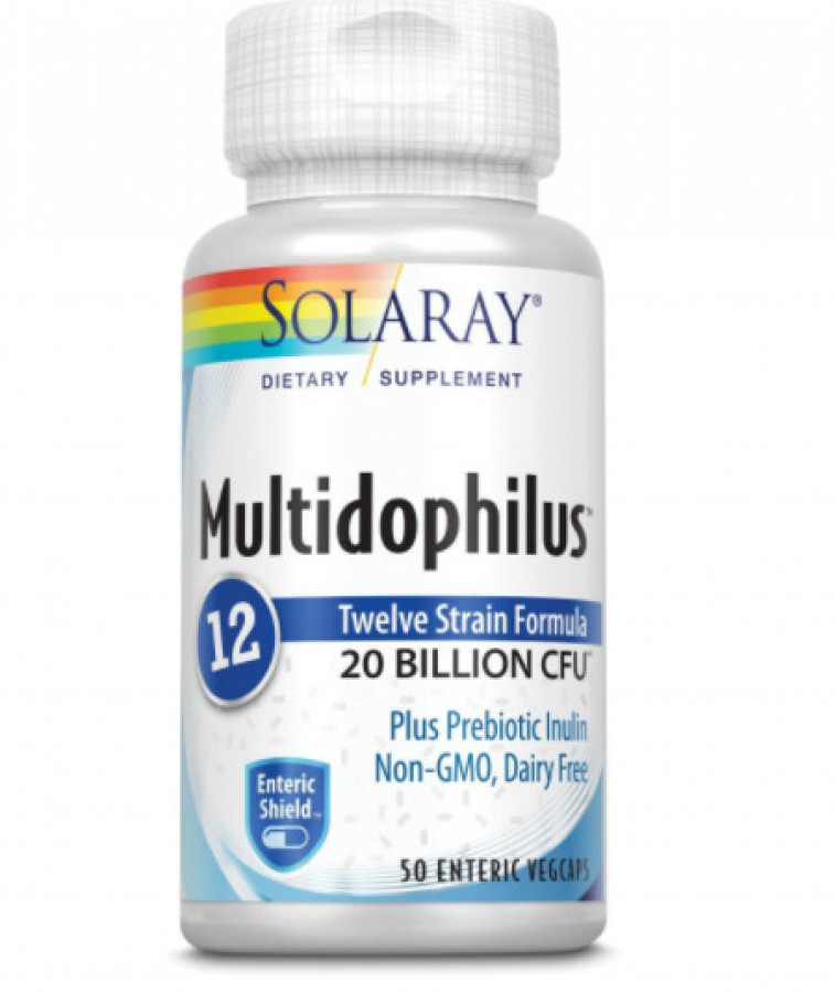 Пробиотики Multidophilus 12, Solaray, 20 млрд, 50 капсул