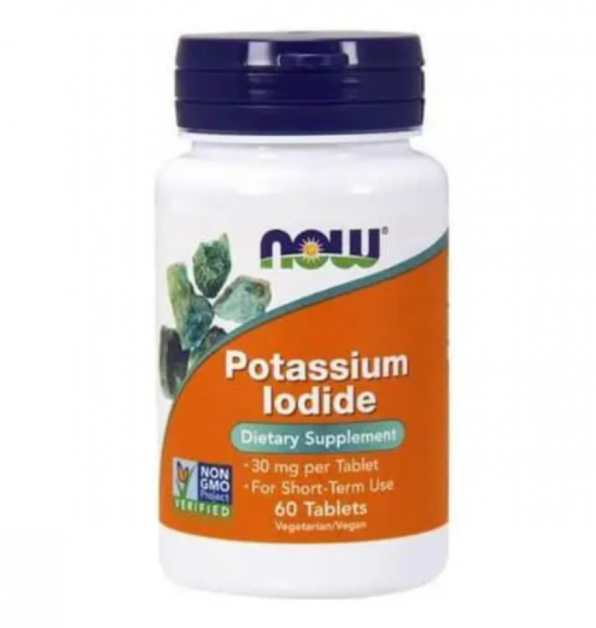 Калий плюс йод "Potassium Plus Iodine" Now Foods, 60 таблеток