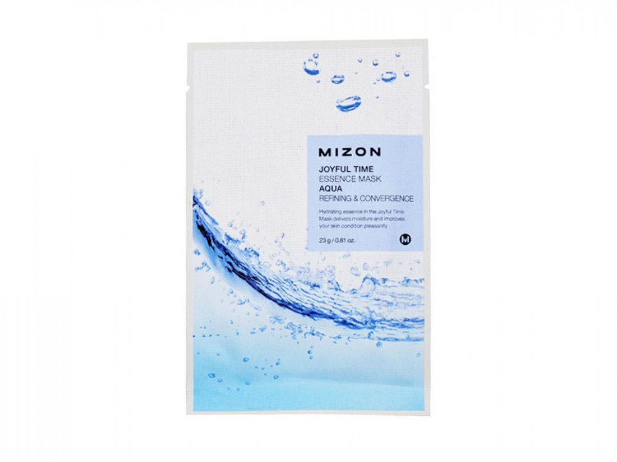 Маска для лица Joyful Time Essence Mask Aqua, MIZON, тканевая увлажняющая с морской водой, 23 г
