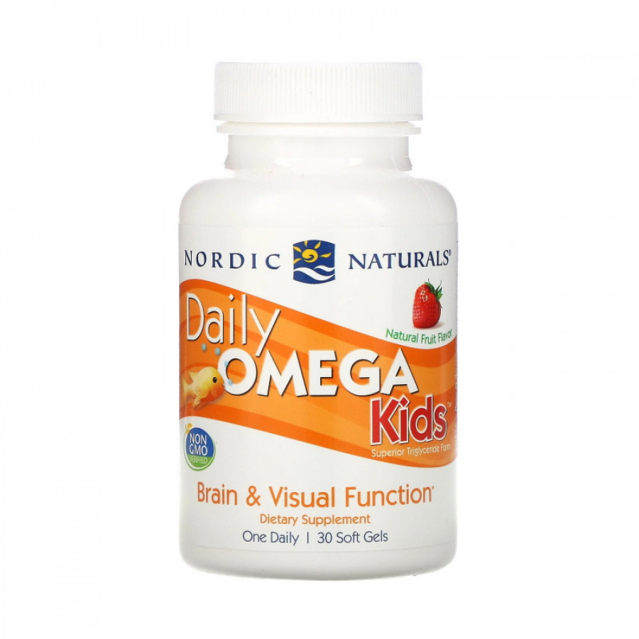 Детская Омега-3 "Daily Omega Kids" Nordic Naturals, 340 мг, 30 капсул