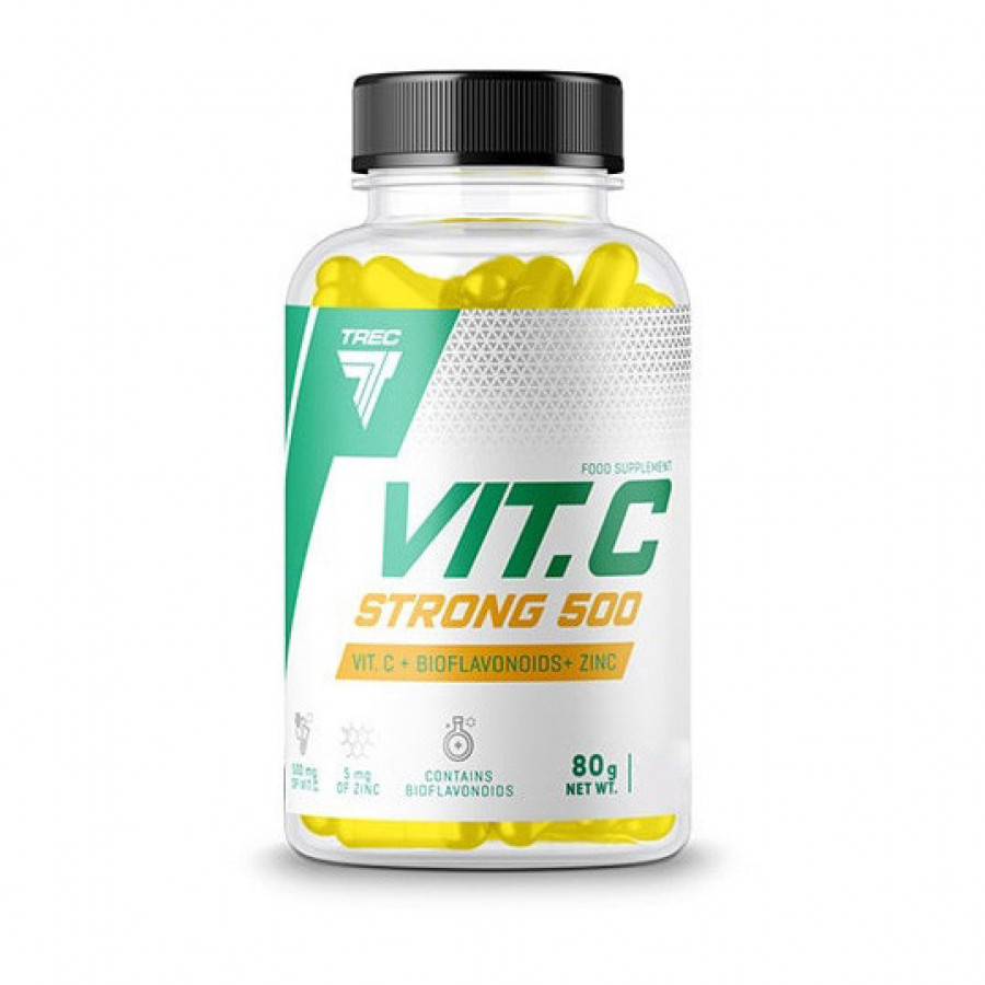 Комплекс витамина С, биофлавоноидов и цинка "Vit.C Strong 500 + ZINC" TREC nutrition, 200 капсул