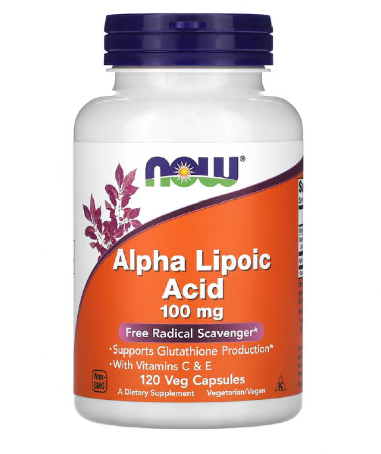 Альфа-липоевая кислота Now Foods (Alpha Lipoic Acid) 100 мг 120 капcул