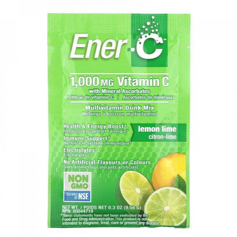 Электролитический напиток с витамином С, 1000 мг, лимон, Ener-C, 30 пакетов