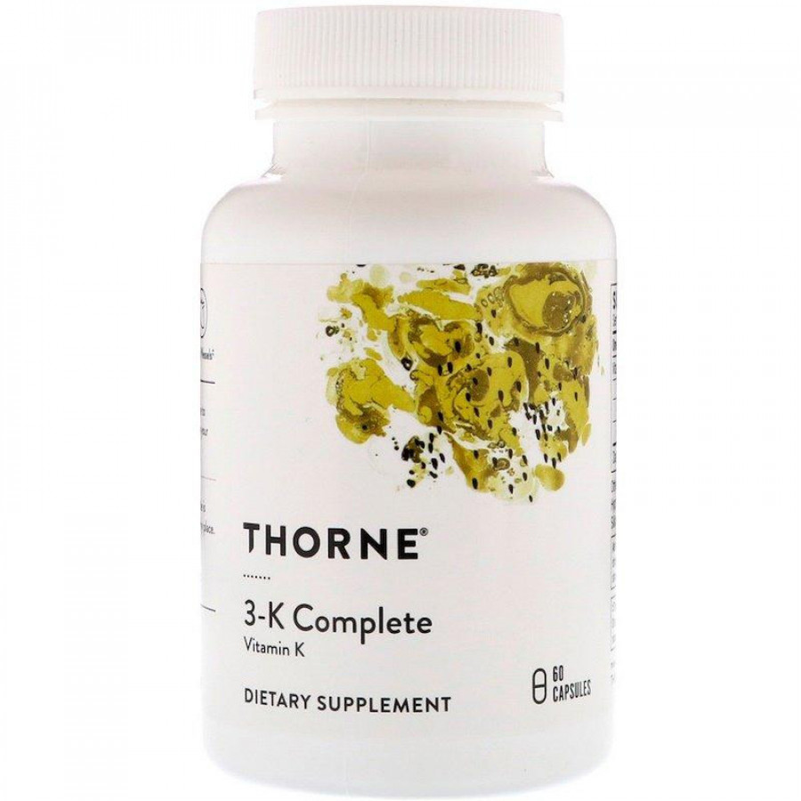 Комплекс витаминов К, К1 и К2 "3-K Complete" Thorne Research, 60 капсул