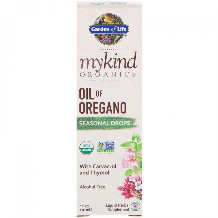 Масло орегано в каплях "Oil Of Oregano" Garden Of Life, 34 мг, 30 мл