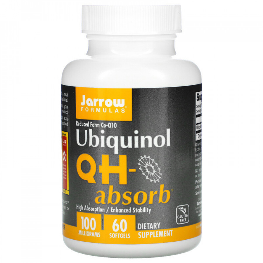 Убихинол QH-Absorb, 100 мг, Jarrow Formulas, 60 капсул