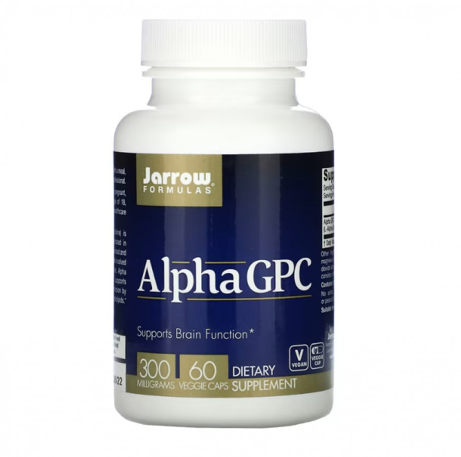 Альфа ГФХ, Alpha GPC, Jarrow Formulas, 300 мг, 60 вегетарианских капсул