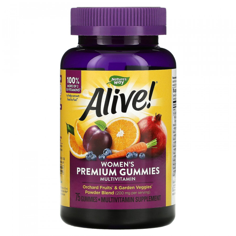 Alive! Женские жевательные витамины, Nature's Way, 75 жевательных мармеладок