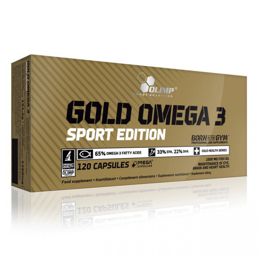 Омега-3 из рыбьего жира для спортсменов "Gold Omega Sport Edition" OLIMP, 330 ЭПК/220 ДГК, 120 капсул