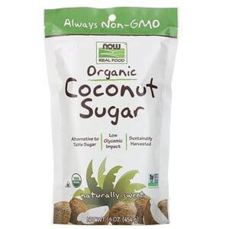 Органический кокосовый сахар "Coconut Sugar", Now Foods, Real Food, 454 г