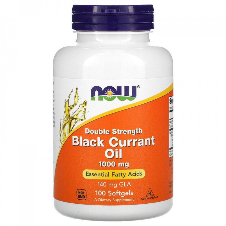 Масло черной смородины "Black Currant Oil", Now Foods, 1000 мг, 100 капсул
