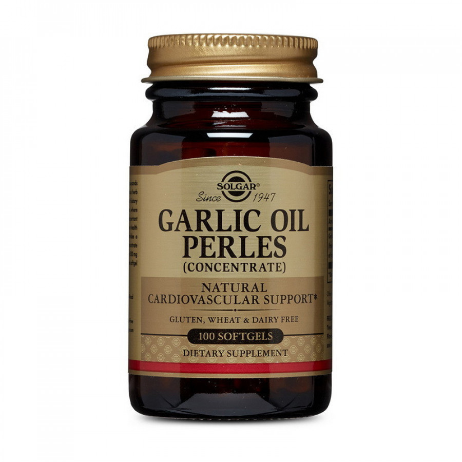 Концентрат чесночного масла "Garlic Oil Perles" Solgar, 1 мг, 100 мягких таблеток