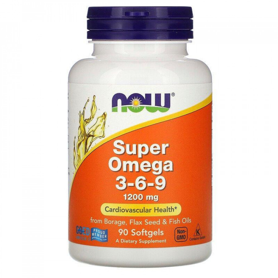 Супер омега 3-6-9 Omega 3-6-9, Now Foods, 90 капсул