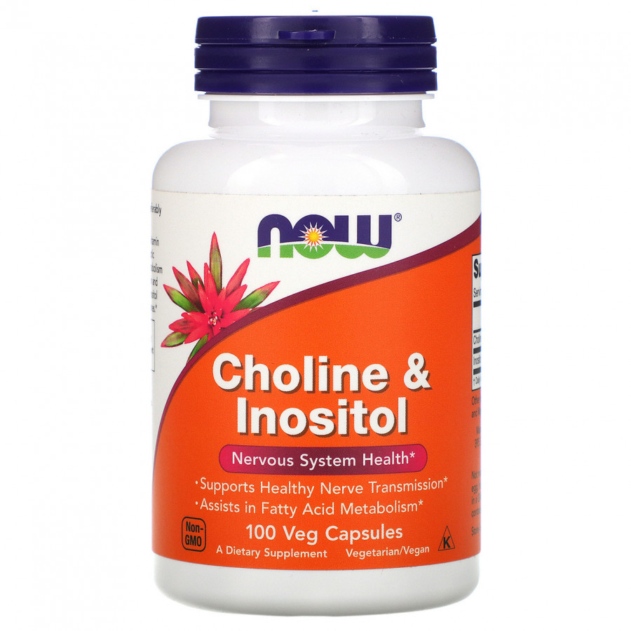 Холин+инозитол "Choline & Inositol" Now Foods, 500 мг, 100 капсул
