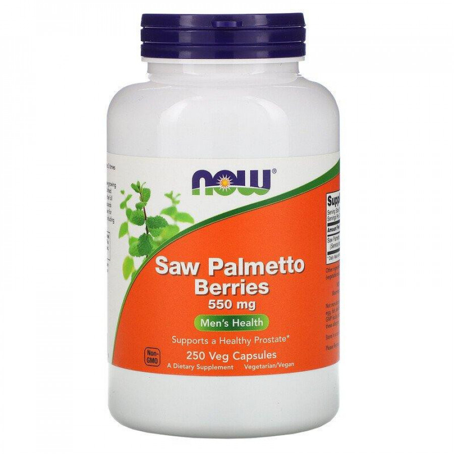 Ягоды серенои "Saw Palmetto Berries" Now Foods, 550 мг, 100 капсул