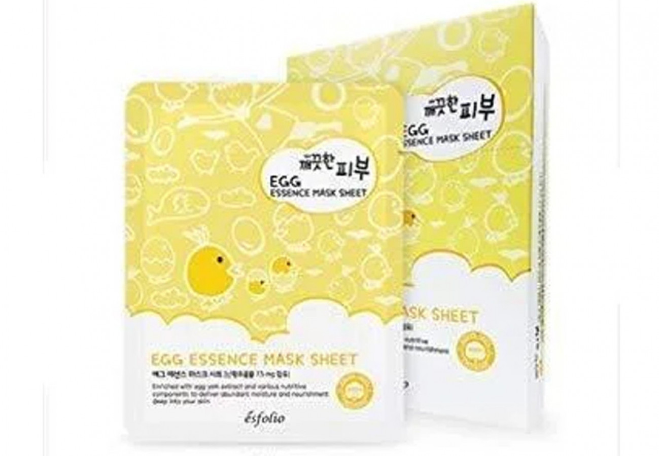 Маска для лица Pure Skin Egg Essence Mask Sheet, Esfolio, тканевая c яйцом, 25 мл