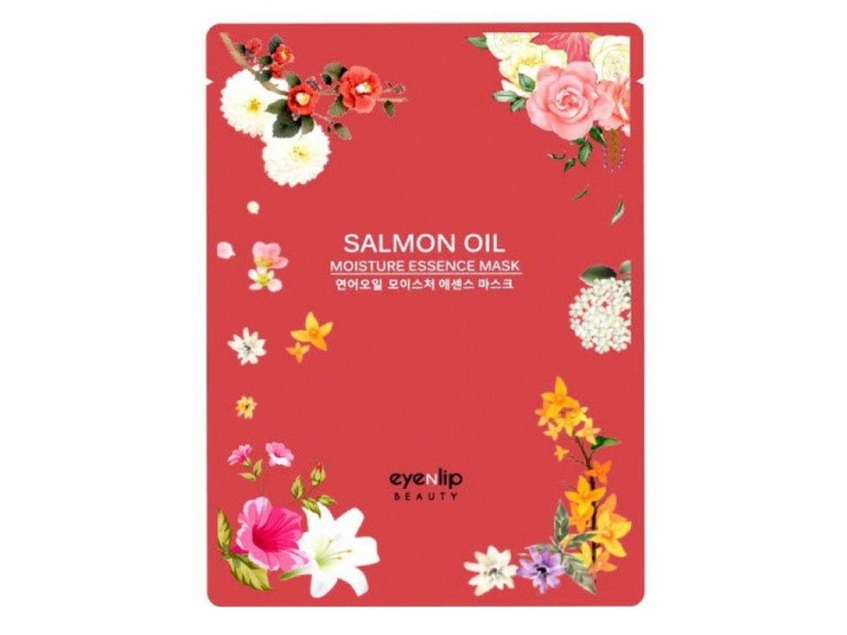 Маска для лица Salmon oil Moisture Essence Mask, Eyenlip, увлажняющая тканевая с лососевым маслом, 1 шт