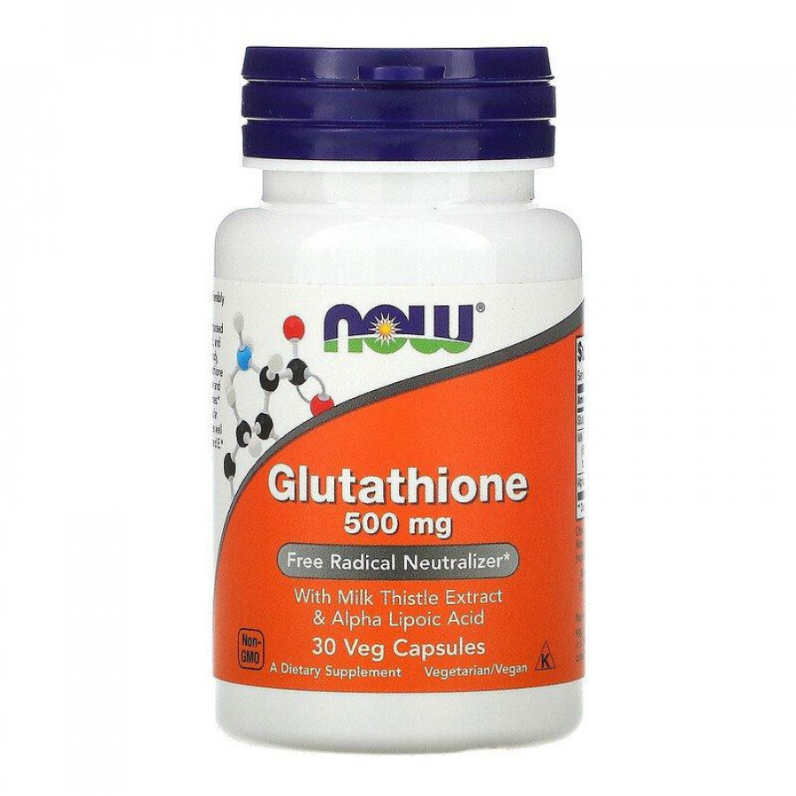 Глутатион "Glutathione" 500 мг, Now Foods, 30 капсул