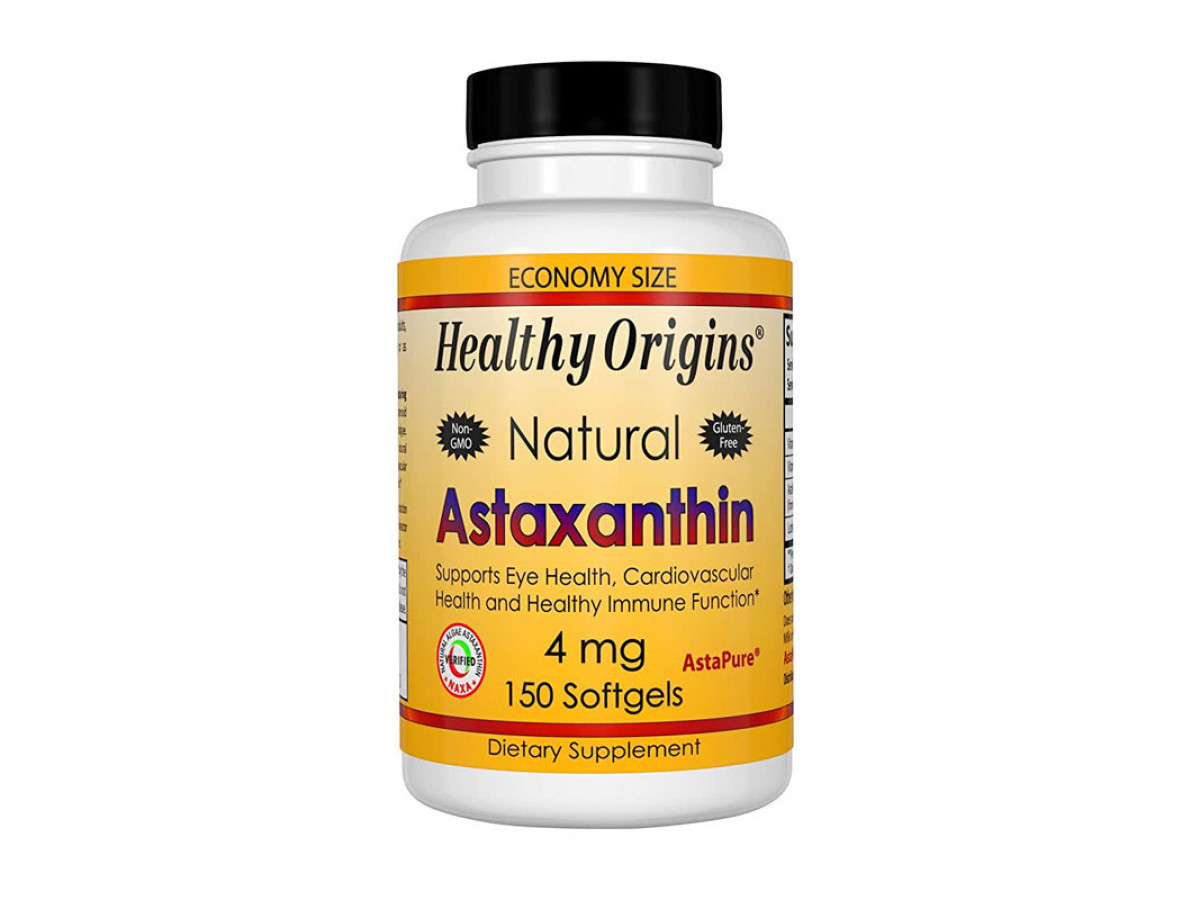 Астаксантин, Natural Astaxanthin, Healthy Origins 4 мг, 150 капсул