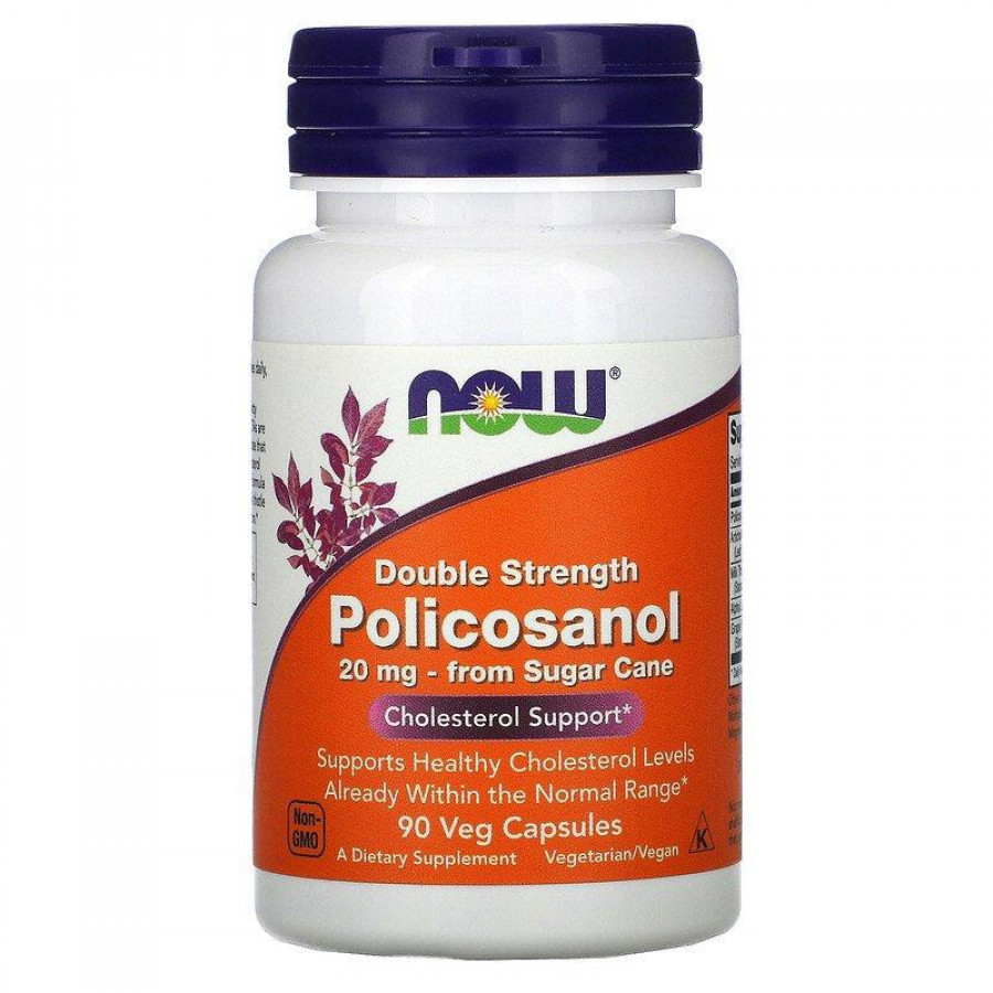 Поликозанол повышенной силы действия "Policosanol" Now Foods, 20 мг, 90 капсул