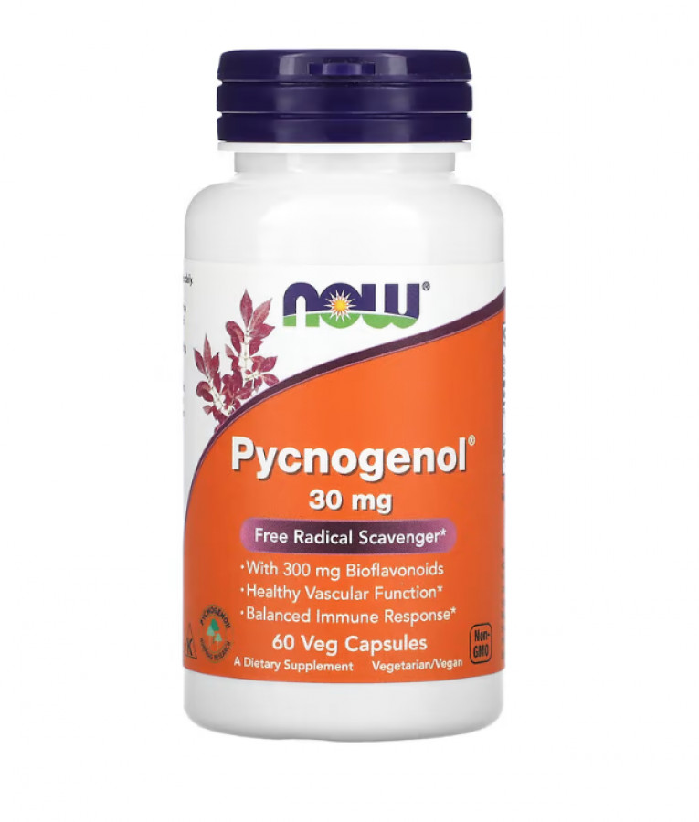 Пикногенол Now Foods (Pycnogenol) 30 мг 60 капсул