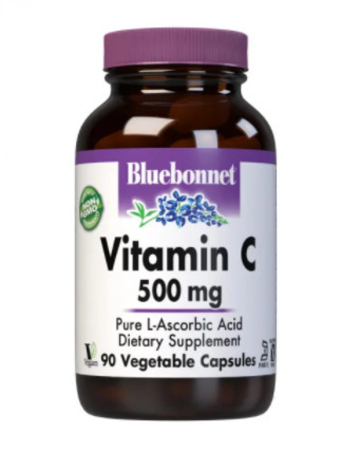 Витамин C "Vitamin C" Bluebonnet Nutrition, 500 мг, 90 капсул