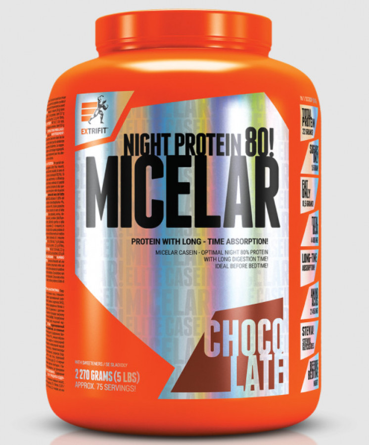 Мицеллярный казеин "MICELAR Night protein 80" EXTRIFIT, ассортимент вкусов, 2000 г