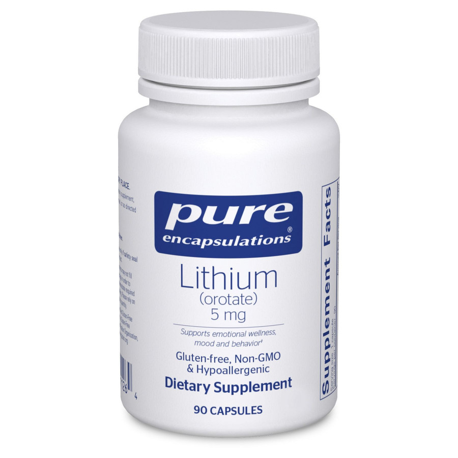 Литий Оротат Pure Encapsulations (Lithium Orotate) 5 мг 90 капсул