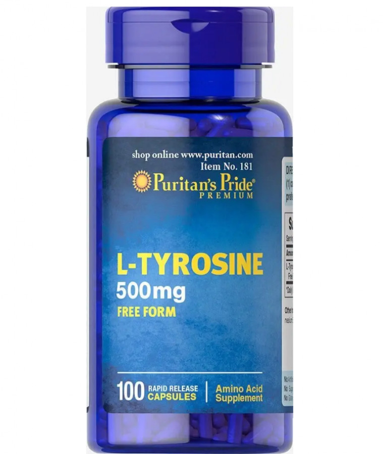 Л-Тирозин Puritan's Pride (L-tyrosine) 500 мг 100 капсул