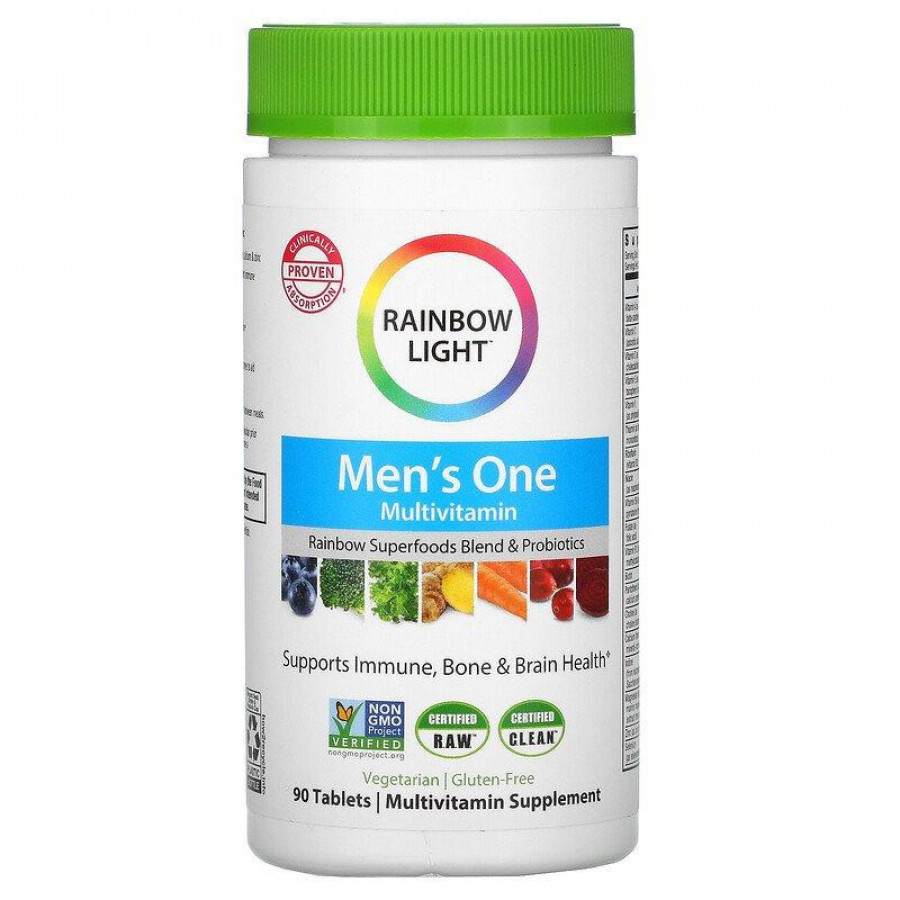 Поливитамины для мужчин, Men's One, Rainbow light, 90 таблеток